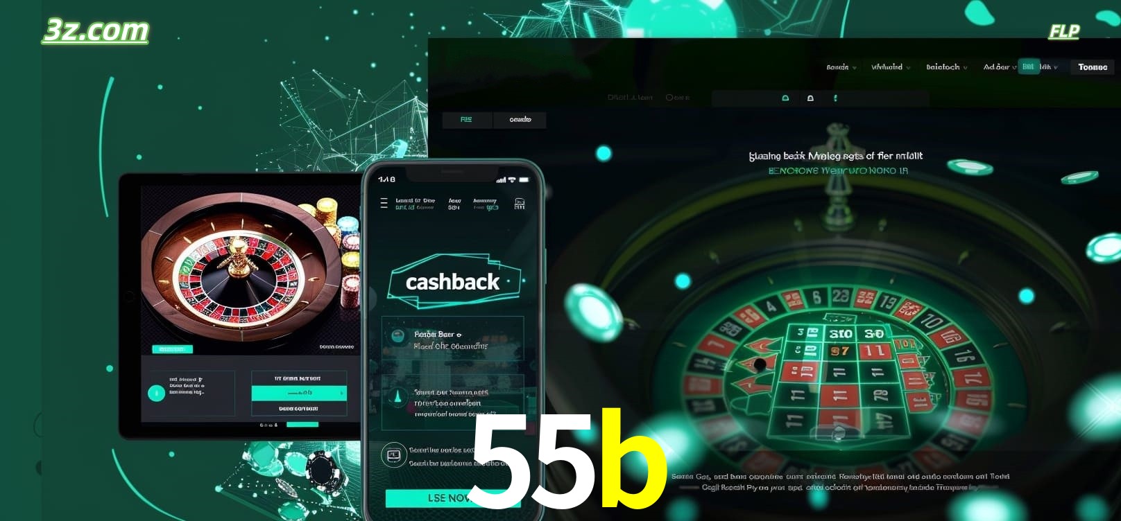 Jogue roleta em dispositivos móveis e desktop com 55b